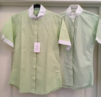 Short sleeve show or casual wear shirt - Green small check #100-237
