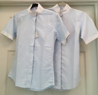 Short sleeve show or casual wear shirt -Blue check (30, 32, 44, 46) #100-236