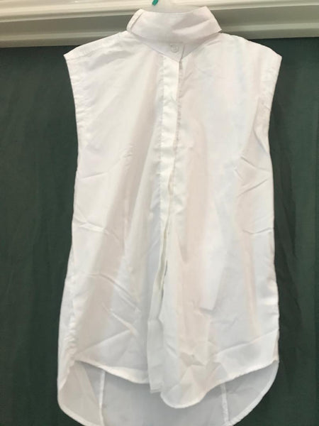 Comfort Rider White Sleeveless Show Shirt Size 28 #100-256