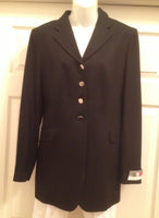 Elite Stretch Black Dress Coat Size 12T & 14R (100-500)