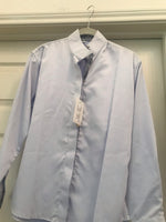 Childs Hunter Herringbone Long Sleeve Show Shirt Light Blue Size 16 #200-200