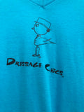 Dressage Chick Bright Blue Tee Shirt with Black Chick size XL  100-212