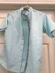 Childs Hunter Teal Check Show Shirt w/paisley Size 12 #200-208
