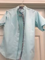 Childs Hunter Teal Check Show Shirt w/paisley Size 12 #200-208