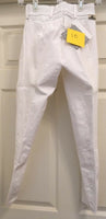 Grand Prix Ladies Vegas Front Zip, Knee Patch White Breeches  Sizes 26-32   (#100-138)